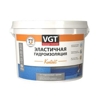 Гидроизоляция эластичная "KONTAKT" с кварц песком 6кг "ВГТ"
