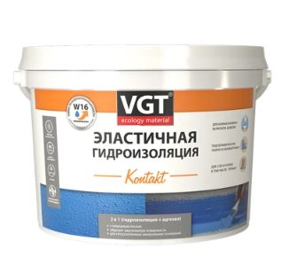 Гидроизоляция эластичная "KONTAKT" с кварц. песком 3кг "ВГТ"